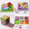 Yiwu Good Goods Children's Early Education and Intelligence Board Games 1-2-3 years old Baby Boys and Girls Teaching AIDS Matching Wooden Toys -1001/2670 undefined